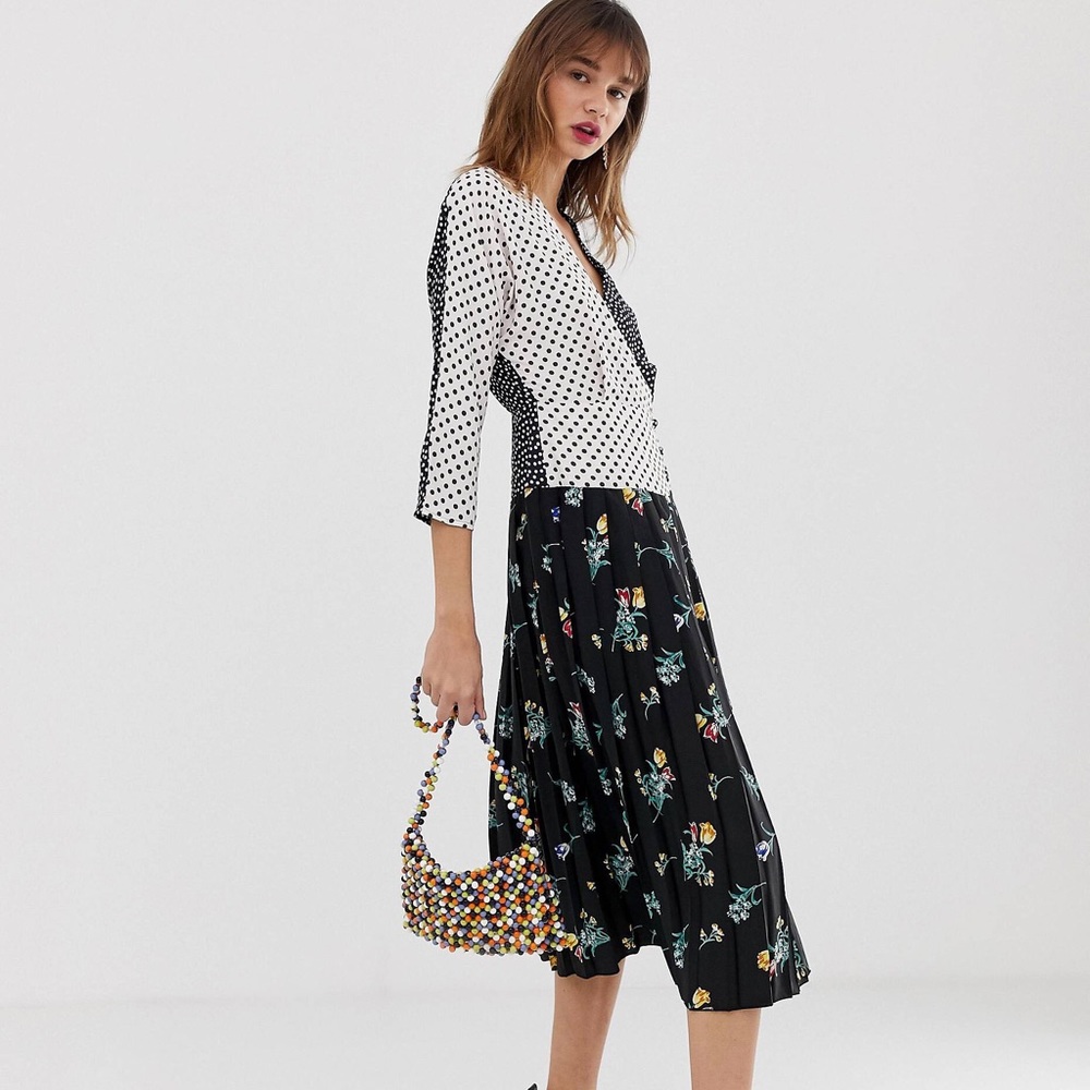 ASOS Mix Print Midi dress